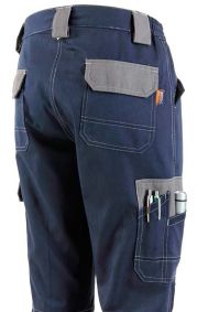 Pantalone per lavoro con protezioni alle ginocchia colore blu