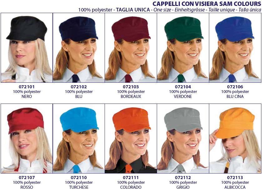 Cappello con visiera per panificio