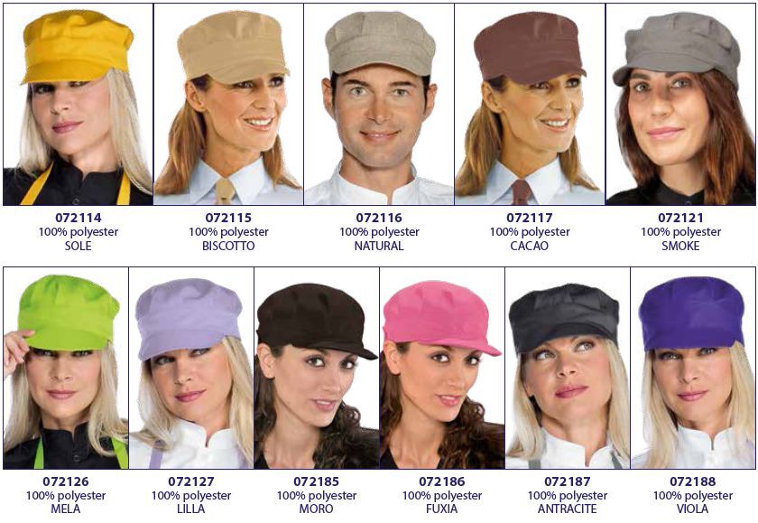 Cappello con visiera per pasticceri