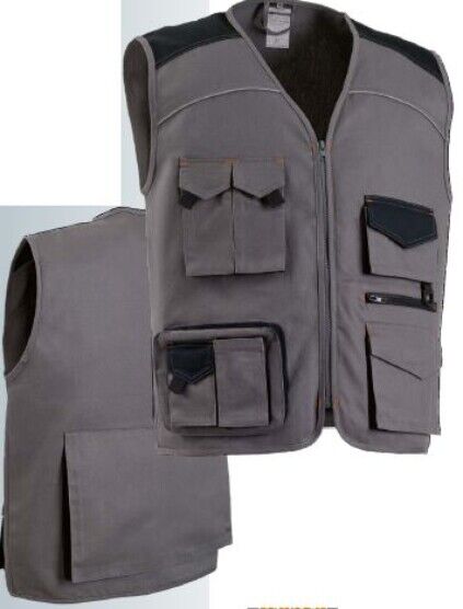 Gilet per meccanici con cerniera profilo rinfrangente