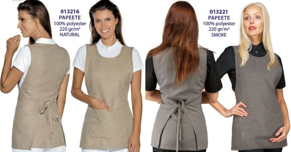 Grembiuli da lavoro per donna con tasche davanti Papeete natural Grembiuli da lavoro per donna con tasche davanti