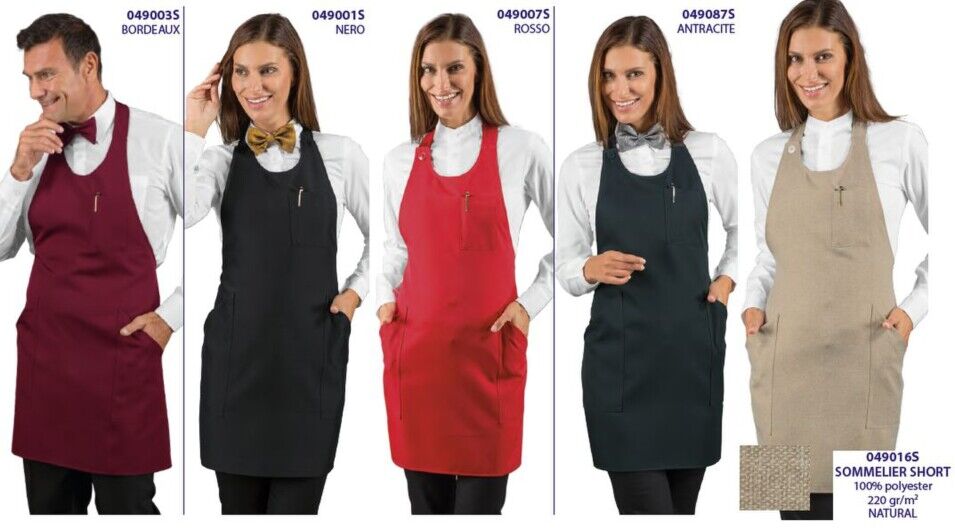 Grembiuli eleganti corti Sommellier Grembiuli eleganti corti per camerieri sala, sommellier