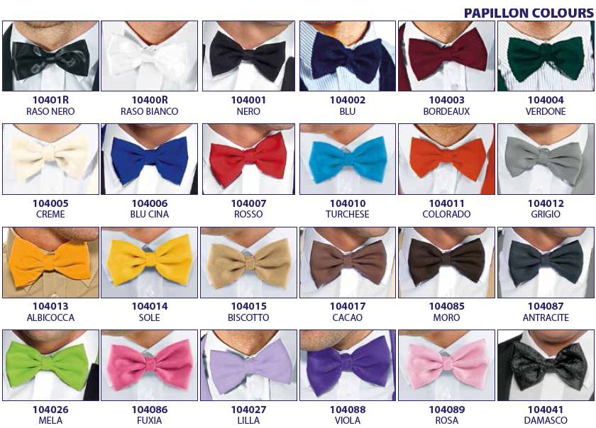 Papillon colorati per camerieri sala