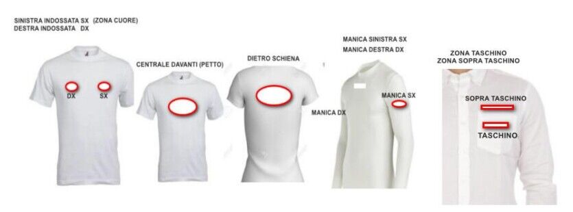 Personalizzazione con stampa o ricamo Stampa e Ricamo su abbigliamento