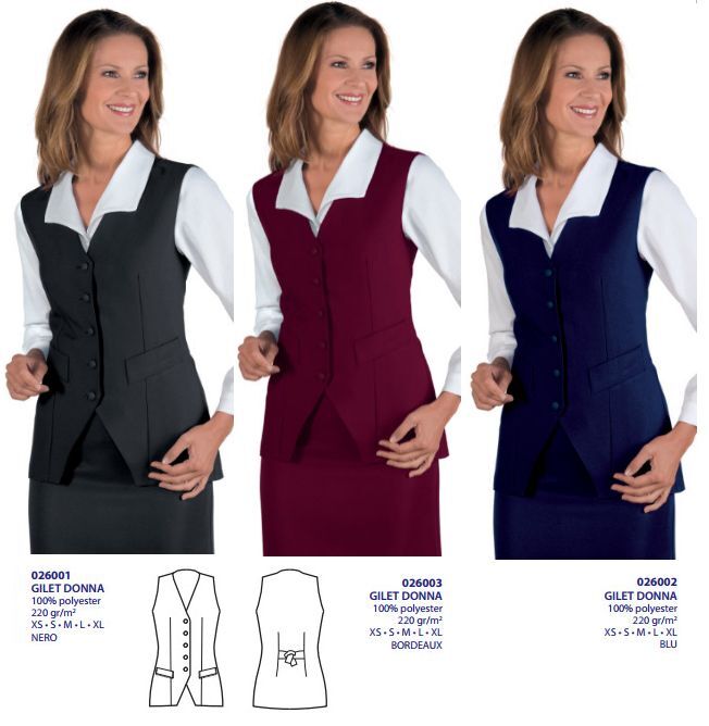 Gilet donna per bar ristoranti Prezzi sconto per gilet alberghieri donna